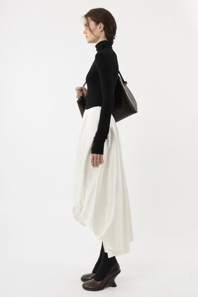 Arakii Balloon Midi Skirt In White