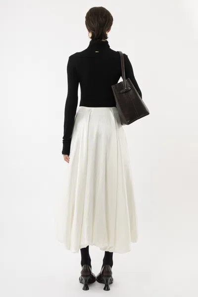 Arakii Balloon Midi Skirt In White