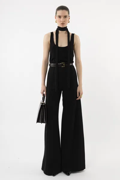 Arakii Moment Scarf Top In Black