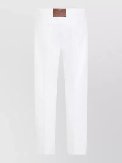 Celine Boyfriend Jeans 001 In Cotton Denim In White
