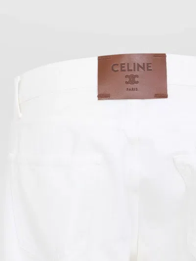 Celine Boyfriend Jeans 001 In Cotton Denim In White