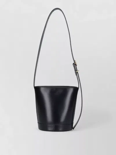 Jil Sander Modern Bucket Shoulder Bag With Adjustable Strap In Black