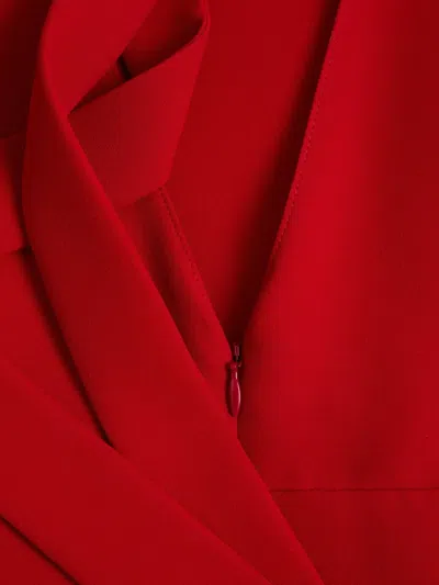 Valentino Cady Couture Ruched Maxi Dress In Red