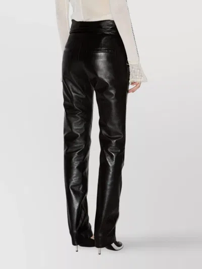 Isabel Marant Leather Trousers Featuring Belted Waist In Multi