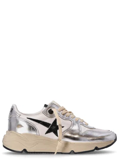 Golden Goose Silver Leather Sneakers In Metallic