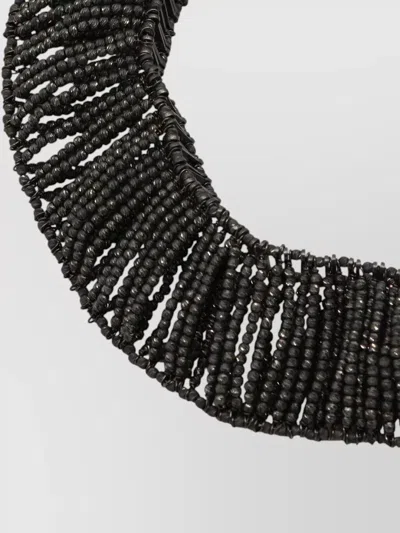 Brunello Cucinelli Adjustable Beaded Necklaces For Every Occasion In Gray