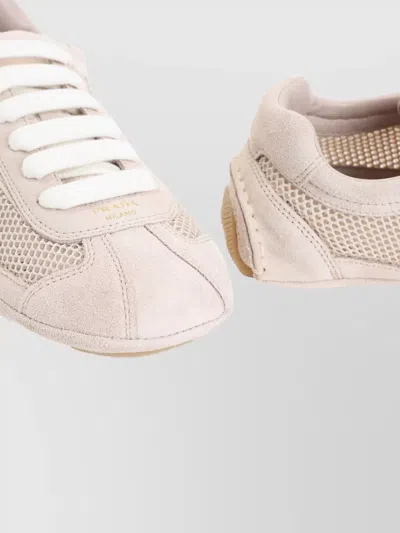 Prada Stylish Sneakers With Mesh And Suede Design In Multi