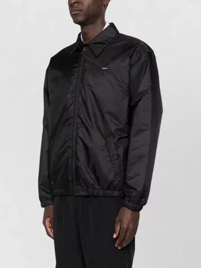 Prada Nylon Jacket Featuring Logo Embroidery In Black