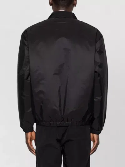 Prada Nylon Jacket Featuring Logo Embroidery In Black