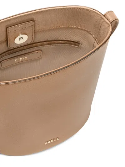 Furla Roxie Pendant Bucket Bag In Brown