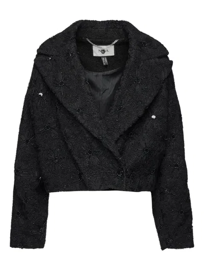 Nissa Bead-embellished Bouclé Jacket In Multi