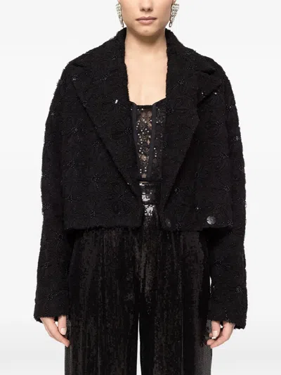 Nissa Bead-embellished Bouclé Jacket In Multi