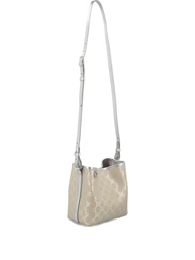 Gucci Gg Emblem Small Bucket Bag In Neutral
