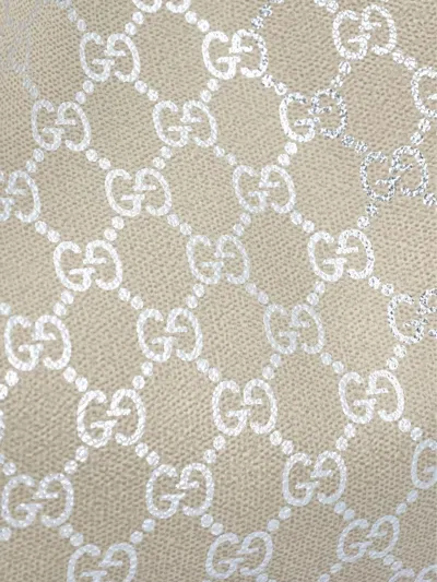 Gucci Gg Emblem Small Bucket Bag In Neutral