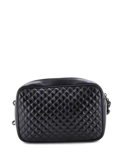 Pre-owned Gucci Trapuntata Camera Bag Quilted Leather Small Crossbody Bag In Black