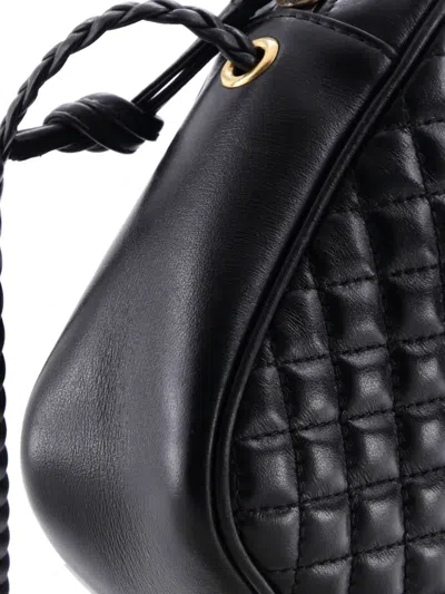 Pre-owned Gucci Trapuntata Camera Bag Quilted Leather Small Crossbody Bag In Black
