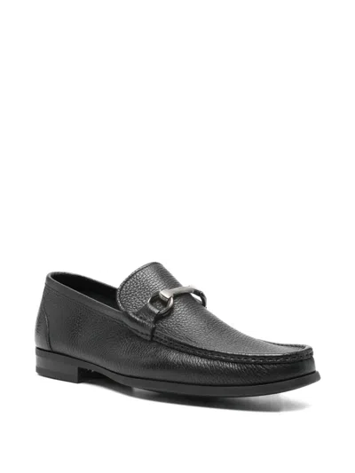 Magnanni Square-toe Loafers In Black