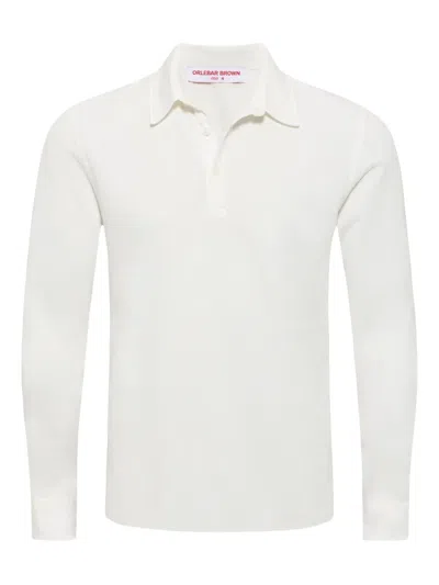 Orlebar Brown Garfield Long-sleeved Polo Shirt In White