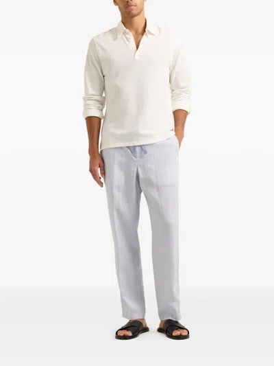 Orlebar Brown Garfield Long-sleeved Polo Shirt In White