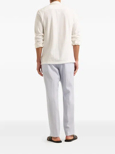 Orlebar Brown Garfield Long-sleeved Polo Shirt In White