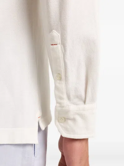 Orlebar Brown Garfield Long-sleeved Polo Shirt In White