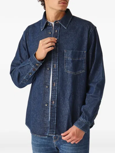 Jacob Cohen Button-up Cotton Shirt In Blue