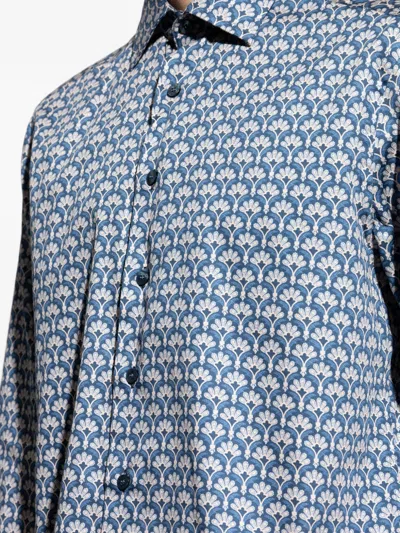 Etro Patterned Button-fastening Shirt In Blue