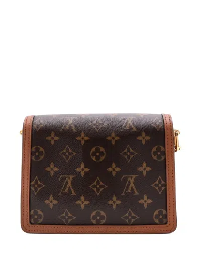 Pre-owned Louis Vuitton Dauphine Shoulder Bag Reverse Monogram Canvas Mini Crossbody Bag In Brown