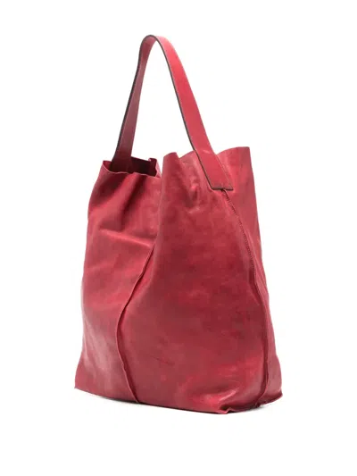 Sommet Sahara Leather Shoulder Bag In Red