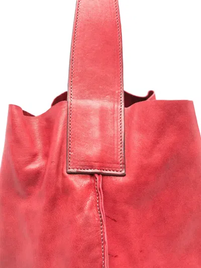 Sommet Sahara Leather Shoulder Bag In Red