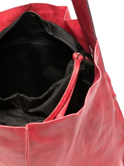 Sommet Sahara Leather Shoulder Bag In Red