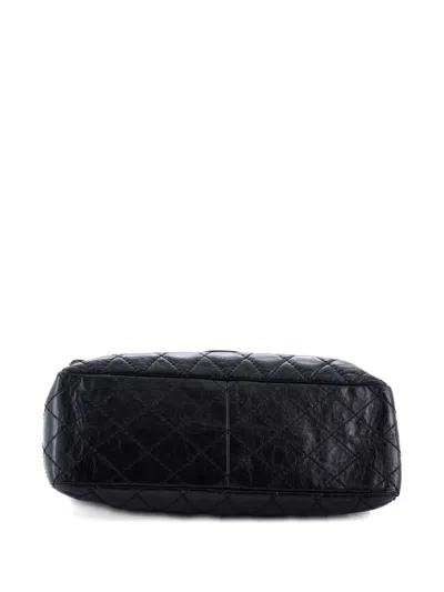 Pre-owned Chanel Reissue 2.55 Flap Bag Quilted Aged Calfskin 227 Shoulder Bag In Black