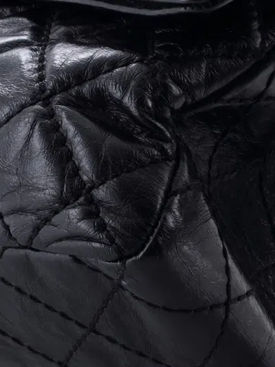 Pre-owned Chanel Reissue 2.55 Flap Bag Quilted Aged Calfskin 227 Shoulder Bag In Black