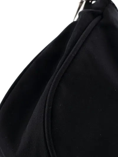 Pre-owned Prada Pochette Shoulder Bag Tessuto Small Hobo Bag In Black