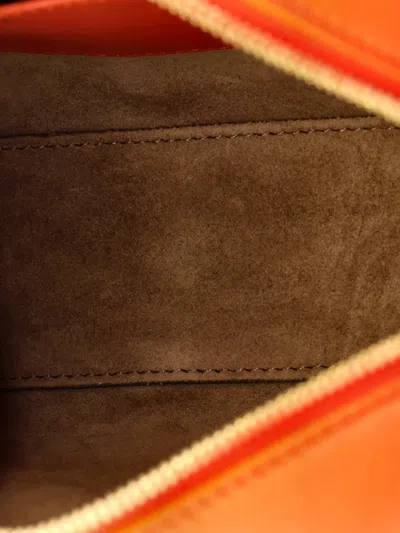 Pre-owned Loewe Amazona Square Bag Leather 16 Satchel In Orange