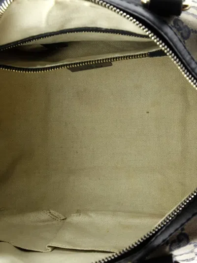 Pre-owned Gucci Vintage Web Boston Bag Gg Canvas Medium Satchel In Blue