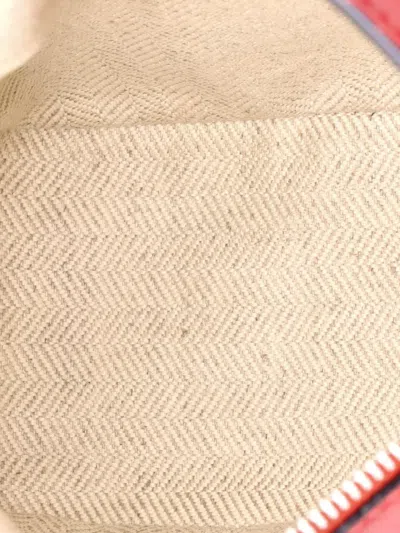 Pre-owned Loewe Puzzle Bag Leather Mini Crossbody Bag In Red