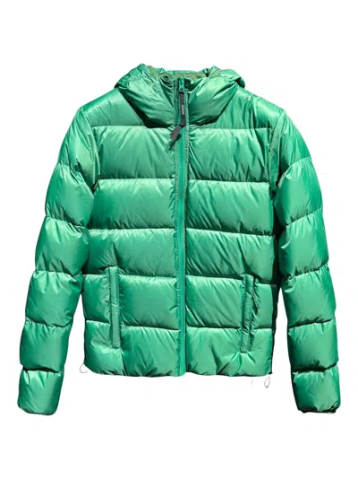 Aspesi Hooded Puffer Jacket In Green