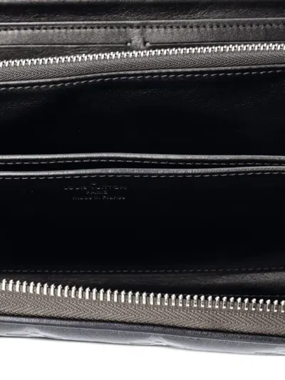 Pre-owned Louis Vuitton Coussin Zippy Wallet Monogram Embossed Lambskin Small Wallets In Gray