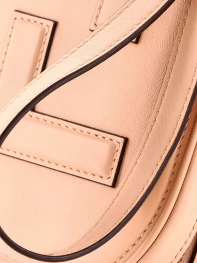 Pre-owned Fendi O'lock Camera Bag Leather Mini Crossbody Bag In Neutral