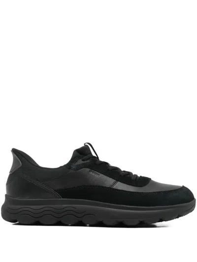 Geox Spheric Llus Lace-up Sneakers In Black