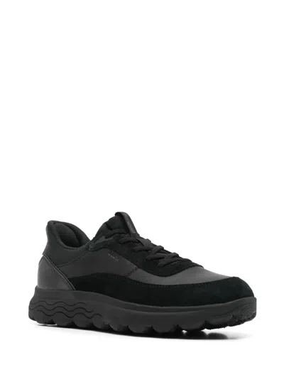 Geox Spheric Llus Lace-up Sneakers In Black