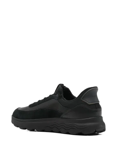 Geox Spheric Llus Lace-up Sneakers In Black