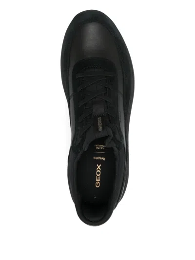 Geox Spheric Llus Lace-up Sneakers In Black