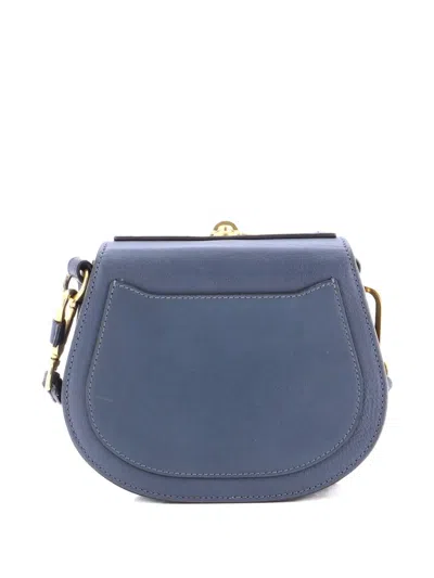 Pre-owned Chloé Nile Leather Small Crossbody Bag In Blue