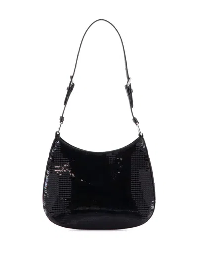 Pre-owned Prada Cleo Sequins Small Shoulder Bag In Black