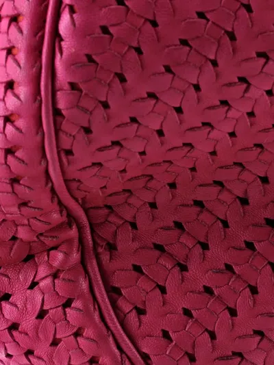 Pre-owned Dior Soft Lady Woven Leather Large Hobo Bag In Purple