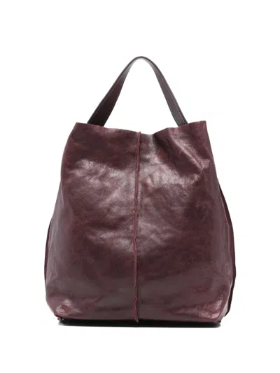 Sommet Sahara Leather Shoulder Bag In Red
