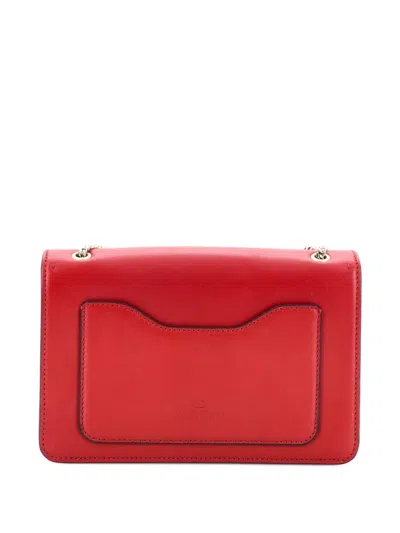 Pre-owned Valentino Garavani Demilune Leather Small Shoulder Bag In Red