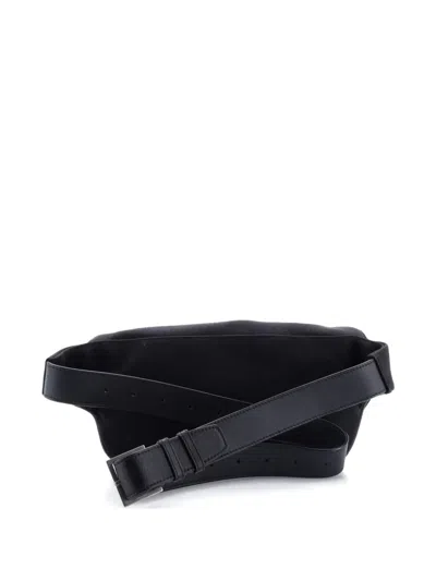 Pre-owned Saint Laurent Classic Monogram Canvas Belt Bag In Black